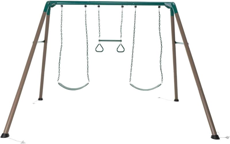 Photo 1 of Lifetime Metal Swing Set for Kids, Outdoor Heavy Duty Playset