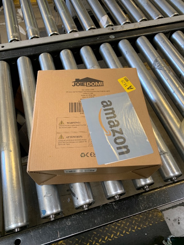 Photo 1 of Joiedomi Christmas Silver Star Tree Topper Lighted with Projector, Built-in LED Rotating Lights, 3D Glitter Xmas Decorations for Party Holiday Indoor Decor