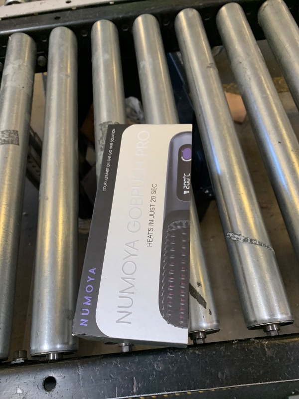 Photo 1 of Numoya Go Brush Pro - Cordless Hair Straightener Brush Portable Comb for Travel, USB Charging, Fast Heating, with LCD Display (Pink)