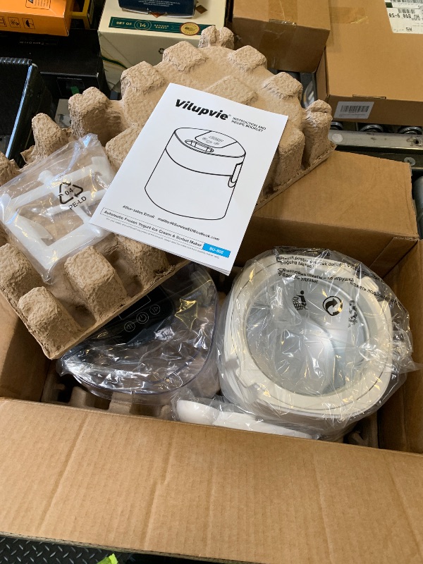 Photo 1 of Ice Cream Maker, 1.5-Qt Ice Cream Machine and Frozen Yogurt Machine, 1.5-Qt Insulated Freezer Bowl, LCD Screen and Timer, Quick Results, Easy to Operate and Clean