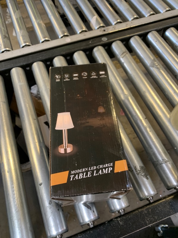 Photo 1 of 11.2 Inch Rechargeable Small Table Lamp Cordless, 5000mAh Battery Operated Mini Touch Lamps Wireless With Pleated Cloth Shade, Portable for Bedside, Living Room, Home Office, Kitchen Dining Room