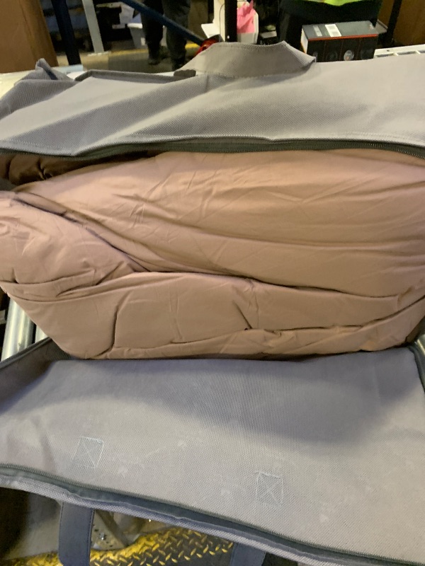 Photo 1 of SNOWMAN Premium Down Comforter Queen Size, Luxurious All Season Duvet Insert with Cotton Blended Fabric, 3D Baffle Box Design Hotel Bedding Comforter (Khaki,90"x90")