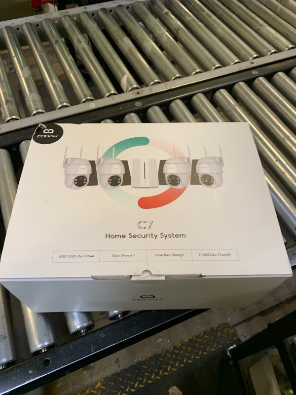 Photo 1 of COOAU 4MP Cameras for Home Security, Solar Security Camera Wireless Outdoor System,4 Cam-Kit,360° Pan & Tilt,Color Night Vision,Motion Detection,No Monthly Fee,Siren Alarm,IP66,64GB Memory Card