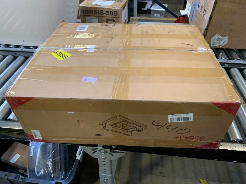 Photo 1 of Threlaco 17 Inch A3 Heavy Duty Guillotine Paper Cutter 400 Sheet Capacity Guillotine Paper Cutter Stack Cards Trimmer Solid Steel with Metal Base for Cardstock Leather Office Home School (White)