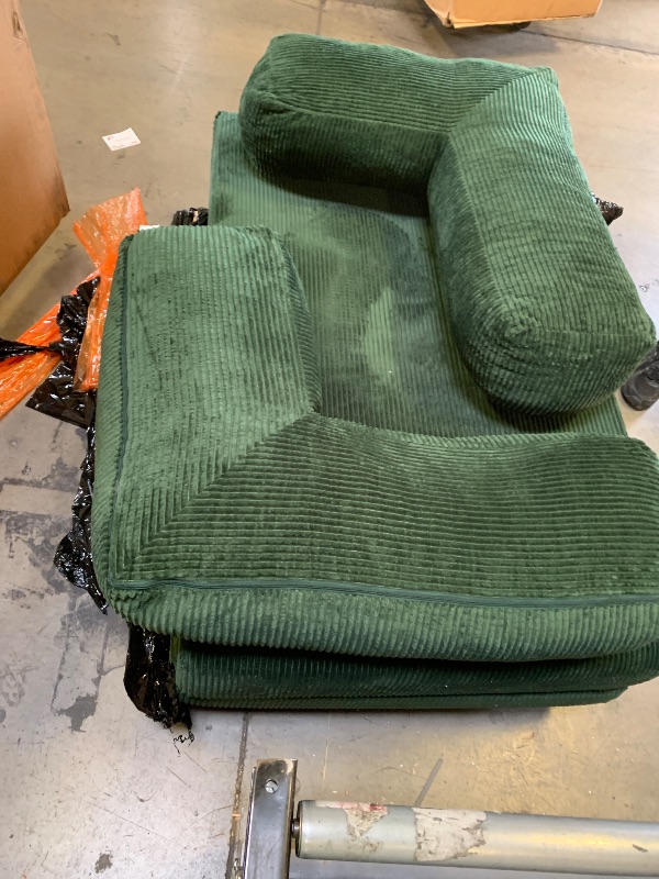 Photo 1 of Dark Green Boneless Couch