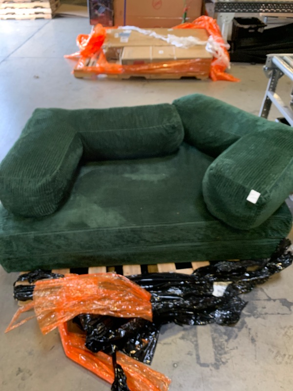 Photo 1 of Dark Green Boneless Couch