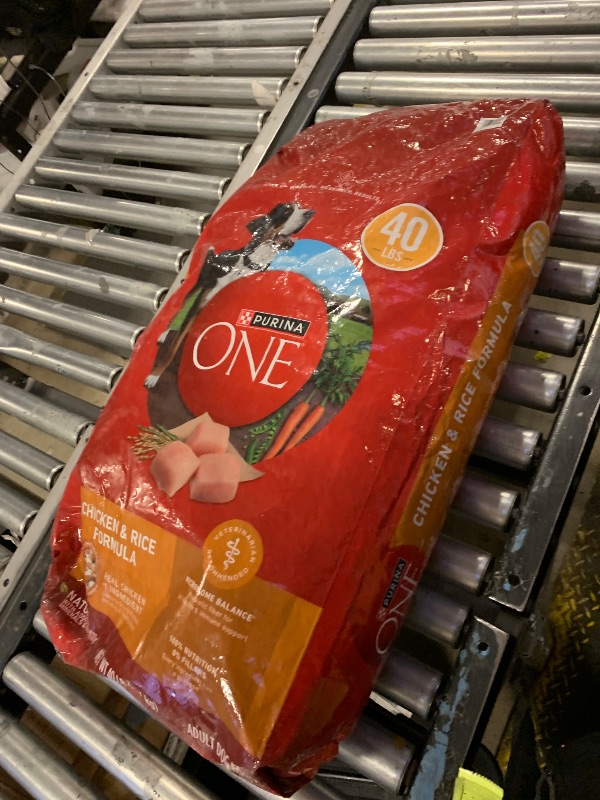 Photo 1 of Purina ONE Chicken and Rice Formula Dry Dog Food - 40 lb. Bag (EXP DATE UNKNOWN) 