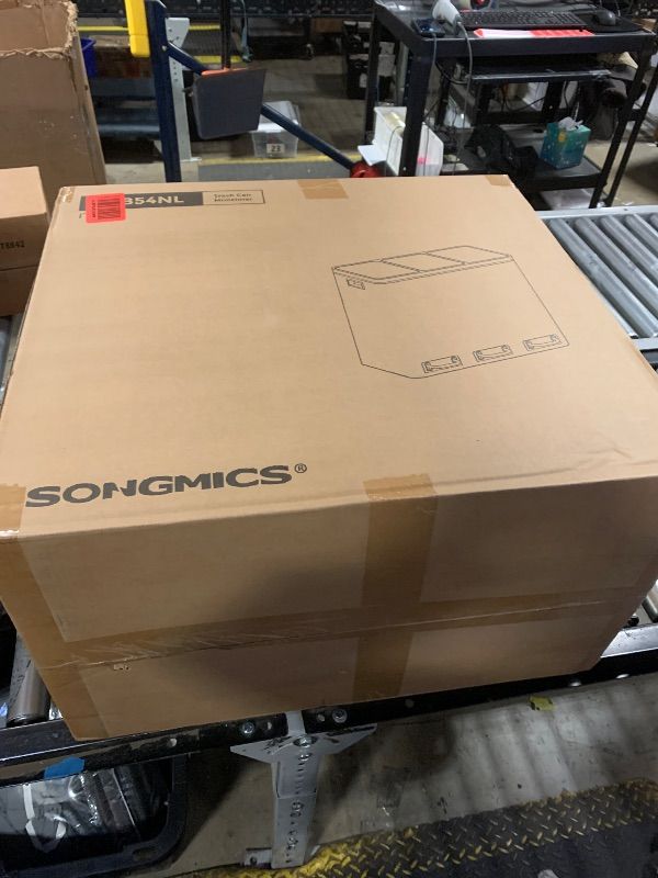 Photo 1 of SONGMICS Trash Can, 3 x 4.8 Gallon Garbage Can, 14.4 Gallon Recycle Bin with Soft-Close Lids, Pedals, and Inner Buckets for Kitchen, Stainless Steel, Silver and Black ULTB54NL