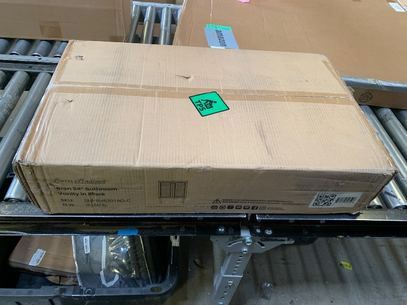 Photo 1 of Swiss Madison Bron 24" Freestanding Bathroom Vanity Cabinet Without Top in Black Oak