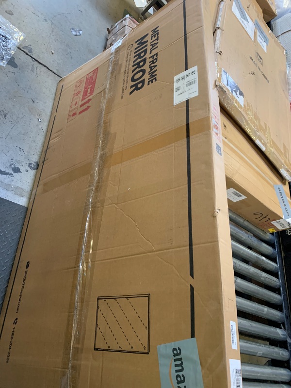 Photo 1 of Keonjinn 60 x 36 Inch Black Bathroom Mirrors for Over Sink, Large Metal Framed Rectangle Vanity Mirror for Wall, Matte Black, Square Corner, Oversized, Sturdy & Solid(Horizontal/Vertical)