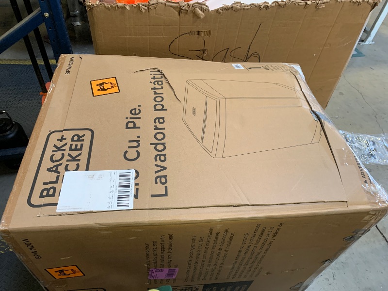 Photo 1 of BLACK+DECKER Small Portable Washer, Washing Machine for Household Use, Portable Washer 2.0 Cu. Ft. with 6 Cycles, Transparent Lid & LED Display