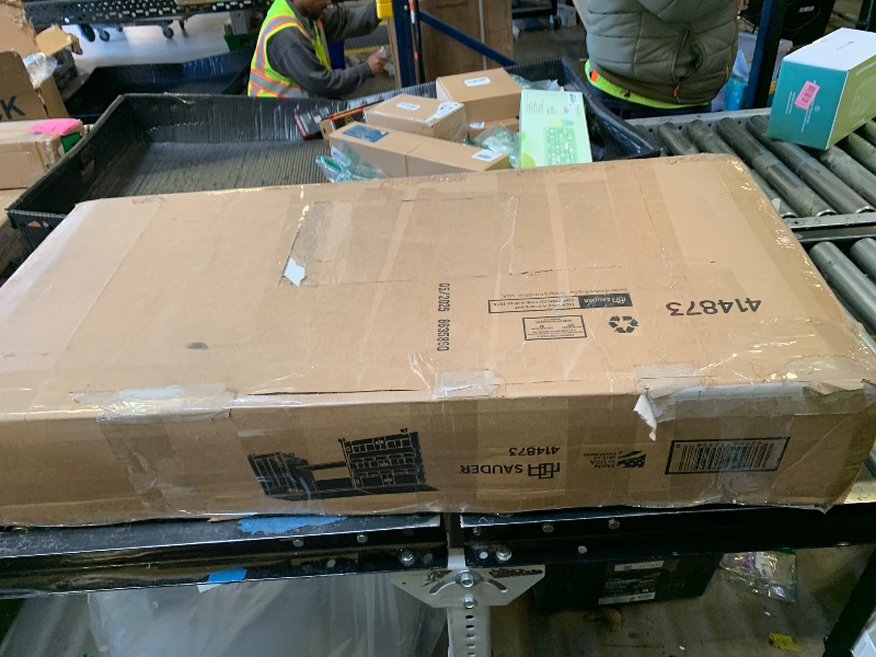 Photo 1 of Sauder Folding SewingTable & Craft Cart Storage Cabinet, in Soft White