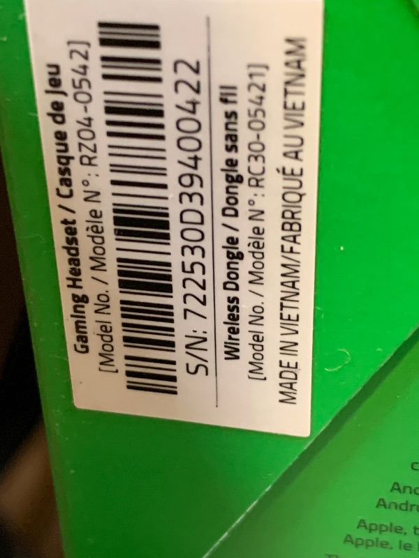 Photo 1 of Razer BlackShark V3 X HyperSpeed Wireless Gaming Headset for Xbox: 50mm Drivers - Cardioid Mic - 2.4 GHz, Bluetooth, USB - Works with PC, Mac, PS5, Nintendo Switch - Long Battery Life - Black