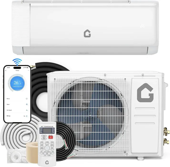 Photo 1 of Garvee 9000 BTU 18.5 SEER 2 230V~ Mini Split AC/Heating System With WiFi, Suitable for 450+ Sq. Ft
