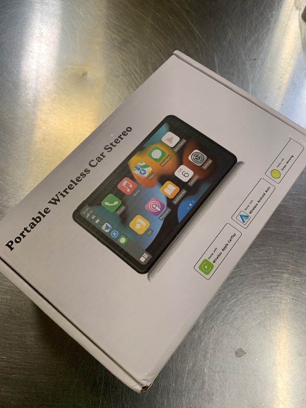 Photo 1 of Portable Wireless with Apple CarPlay and Android Auto Screen for Car, 7" HD Touch Screen Car Stereo with Mirror Link, Bluetooth 5.2, Backup Camera, AUX,FM Transmitter for All Vehicle