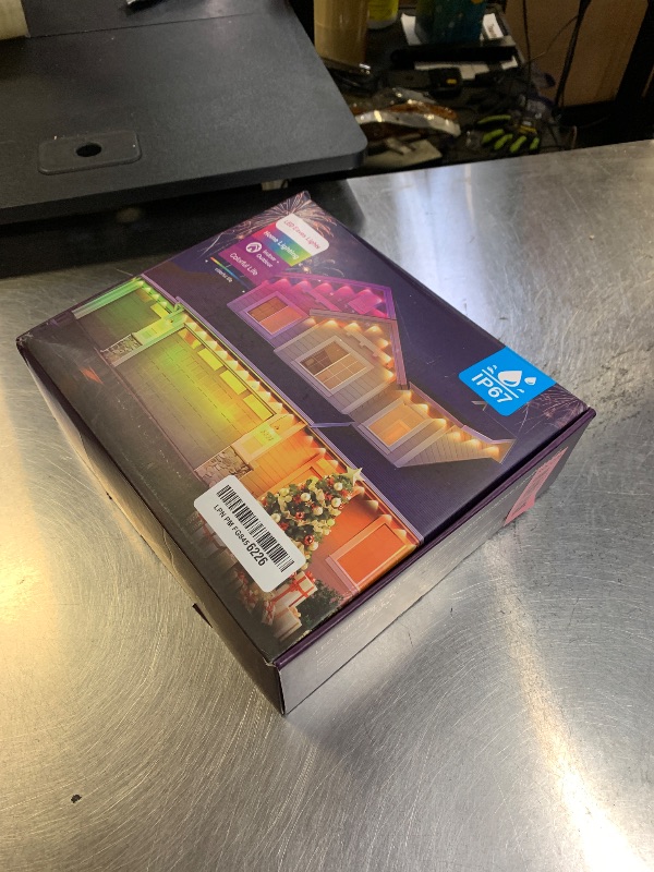 Photo 1 of POOFZY Permanent Outdoor Lights for House,200ft RGB+IC Smart Outdoor Decor, 50 Scene Modes,App/Remote Control,for Christmas,Halloween,Daily & Holiday Party Decor,House Roof Lighting