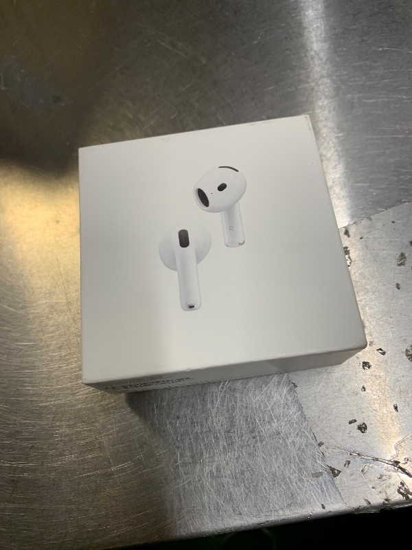 Photo 1 of Apple AirPods 4 Wireless Earbuds, Bluetooth Headphones, with Active Noise Cancellation, Adaptive Audio, Transparency Mode, Personalized Spatial Audio, USB-C Charging Case, Wireless Charging, H2 Chip
