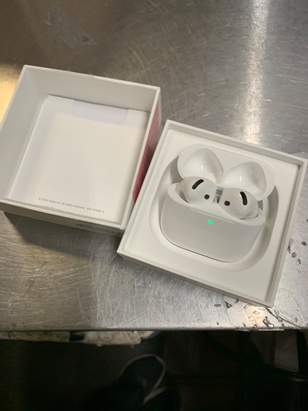 Photo 1 of Apple AirPods 4 Wireless Earbuds, Bluetooth Headphones, with Active Noise Cancellation, Adaptive Audio, Transparency Mode, Personalized Spatial Audio, USB-C Charging Case, Wireless Charging, H2 Chip