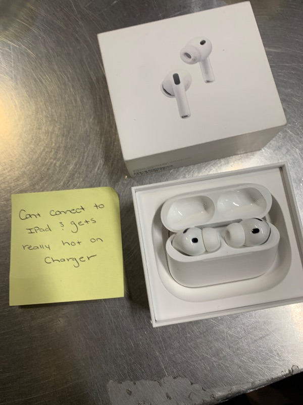 Photo 1 of Apple AirPods Pro 3 Wireless Earbuds, Active Noise Cancellation, Live Translation, Heart Rate Sensing, Hearing Aid Feature, Bluetooth Headphones, Spatial Audio, High-Fidelity Sound, USB-C Charging