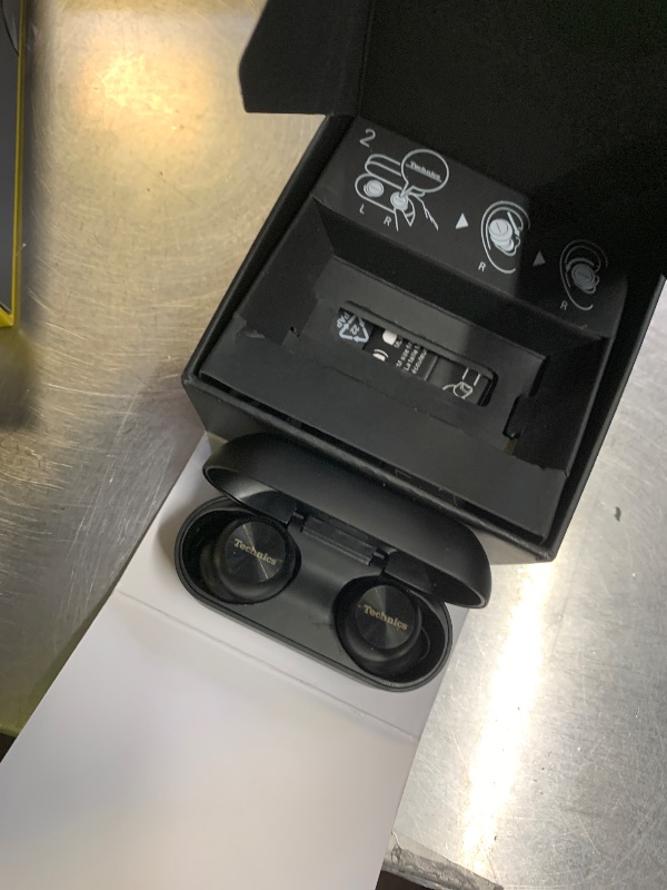 Photo 1 of Technics Reference Class Hi-Fi Wireless Earbuds, Dolby Atmos, Head Tracking, Adaptive Noise Cancelling, 3 Device Multipoint, 10-hr Battery, Wireless Charging, in Ear Headphones - EAH-AZ100-K (Black)