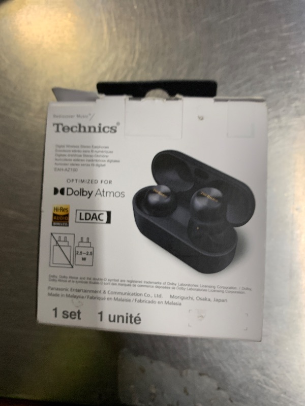 Photo 1 of Technics Reference Class Hi-Fi Wireless Earbuds, Dolby Atmos, Head Tracking, Adaptive Noise Cancelling, 3 Device Multipoint, 10-hr Battery, Wireless Charging, in Ear Headphones - EAH-AZ100-K (Black)