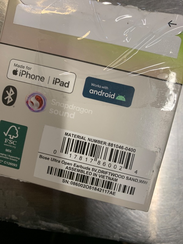 Photo 1 of Bose Ultra Open Earbuds - Bluetooth Open Ear Earbuds with OpenAudio for Awareness, Clip-On Design for Comfort, Water Resistant, Up to 48 Hrs of Playtime, Driftwood Sand - Limited Edition Color