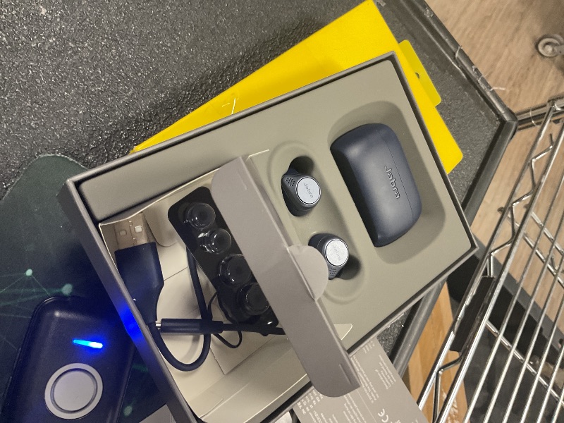 Photo 1 of Jabra Elite Active 75t True Wireless Bluetooth, Navy – Earbuds for Running and Sport, Charging Case Included, 24 Hour Battery, Active Noise Cancelling Earbuds