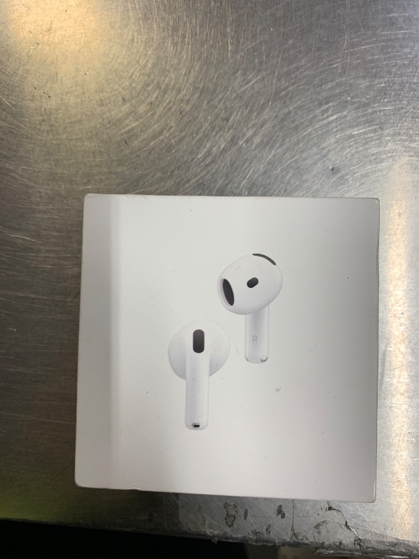 Photo 1 of Apple AirPods 4 Wireless Earbuds, Bluetooth Headphones, with Active Noise Cancellation, Adaptive Audio, Transparency Mode, Personalized Spatial Audio, USB-C Charging Case, Wireless Charging, H2 Chip