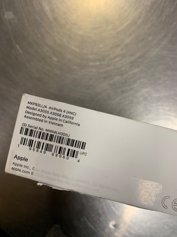 Photo 1 of Apple AirPods 4 Wireless Earbuds, Bluetooth Headphones, with Active Noise Cancellation, Adaptive Audio, Transparency Mode, Personalized Spatial Audio, USB-C Charging Case, Wireless Charging, H2 Chip