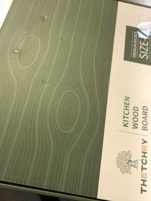 Photo 1 of **USED** THETCHRY Walnut Wood Cutting Boards for Kitchen, Large Chopping Board Double Sided, End Grain Cutting Board with Handle, Charcuterie Butcher Block for Meal Prep & Serving with Gift Box, 17"×13"×1" **MINOR DAMAGE, ITEM STILL FUNCTIONAL**