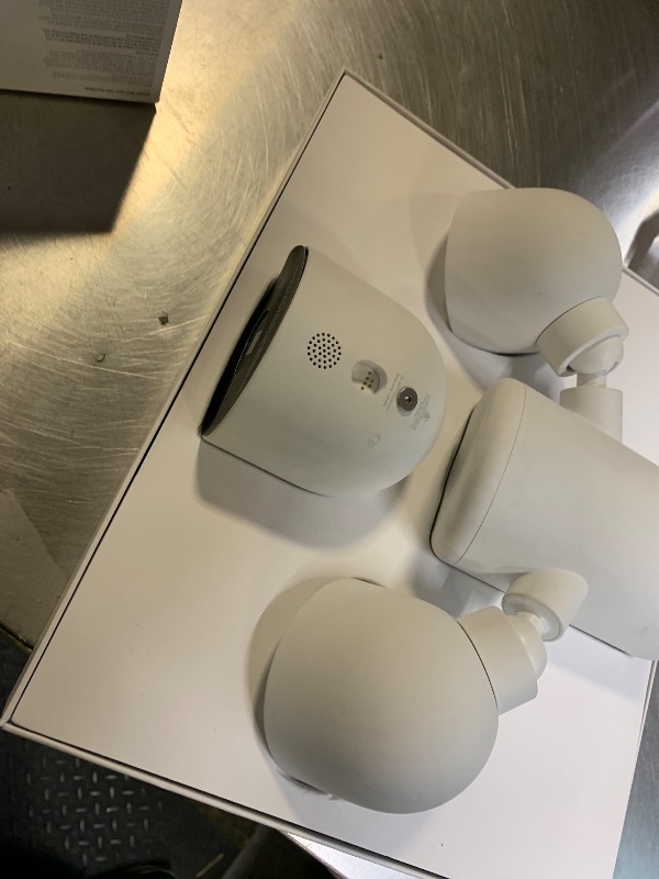 Photo 1 of Google Nest Cam with Floodlight - Outdoor Camera - Floodlight Security Camera, White, 1 Count (Pack of 1)