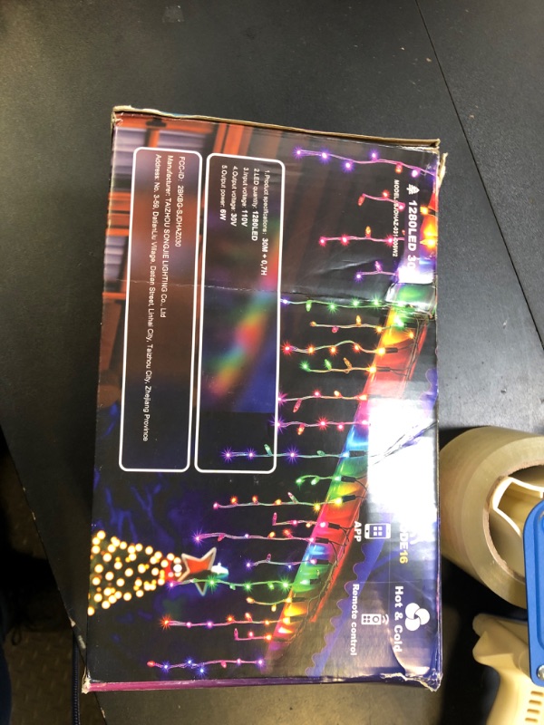 Photo 1 of SOSHOT Christmas String Lights Outdoor - 99Ft/30M 1280 LED 8 Modes with Remote Control and App Waterproof Christmas Lights for Patio Yard Garden Wedding Party-Warm White to Multicolor                                              