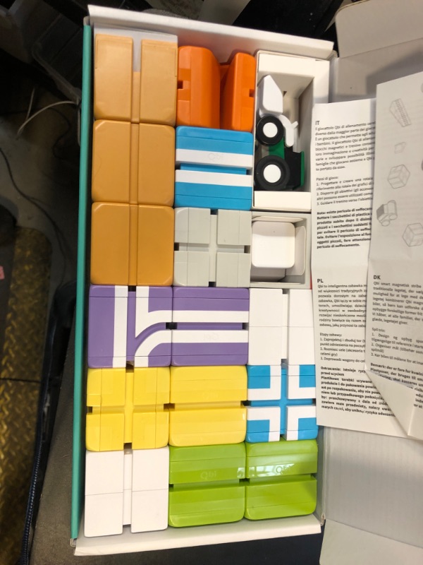 Photo 1 of QBI Magnetic Blocks for Toddlers Ages 3+ | STEM Magnetic Block Tracks with Wheel Bulldozer & Tiles | 3D Colorful Magnet Building Blocks for Boys & Girls | Early Learning Sensory Toy – 21 Pieces