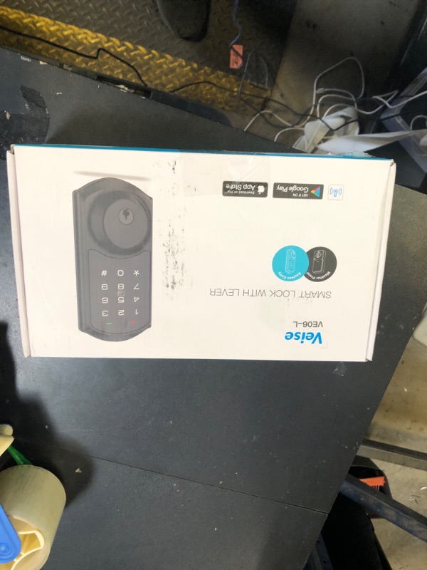 Photo 1 of Veise VE06-L Smart Locks with 2 Lever Handle Set, App Control, Keyless Entry Deadbolt for Front Door, Electronic Digital Touchscreen Keypad, Auto Lock, Waterproof, Easy Installation, Satin Nickel