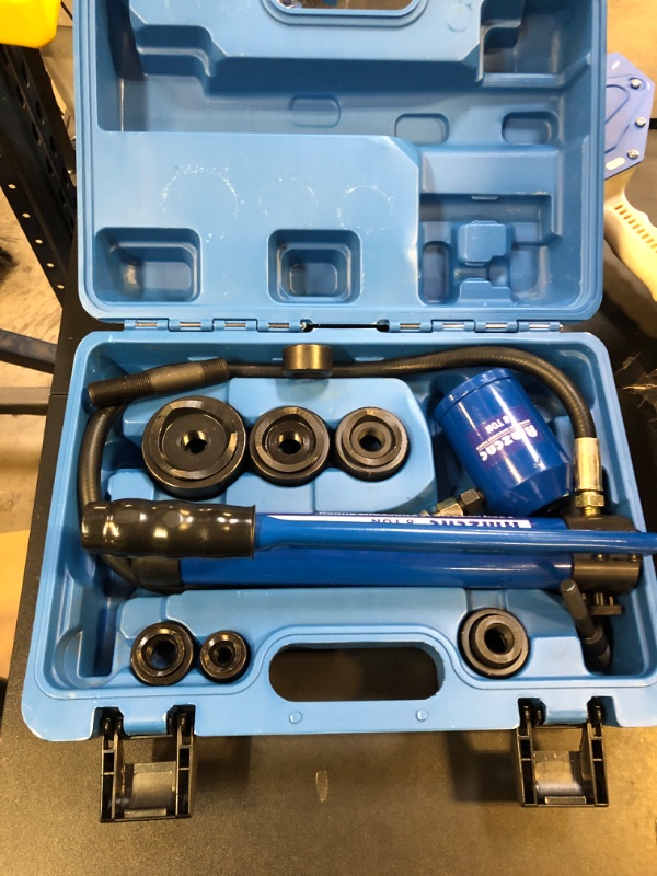 Photo 1 of AMZCNC Hydraulic Knockout Punch Electrical Conduit Hole Cutter Set KO Tool Kit 1/2 to 2 inch (8T(1/2"-2")), Alloy Steel