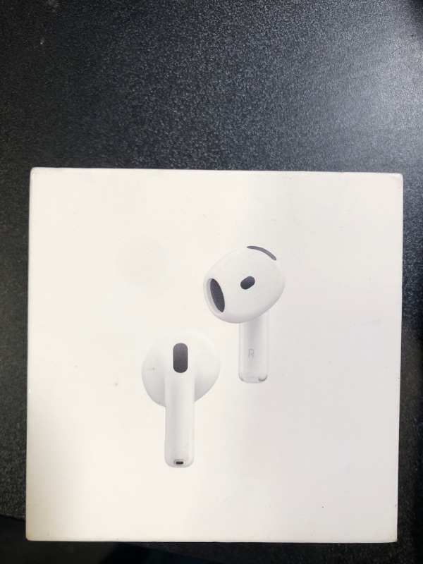 Photo 1 of Apple AirPods 4 Wireless Earbuds, Bluetooth Headphones, with Active Noise Cancellation, Adaptive Audio, Transparency Mode, Personalized Spatial Audio, USB-C Charging Case, Wireless Charging, H2 Chip