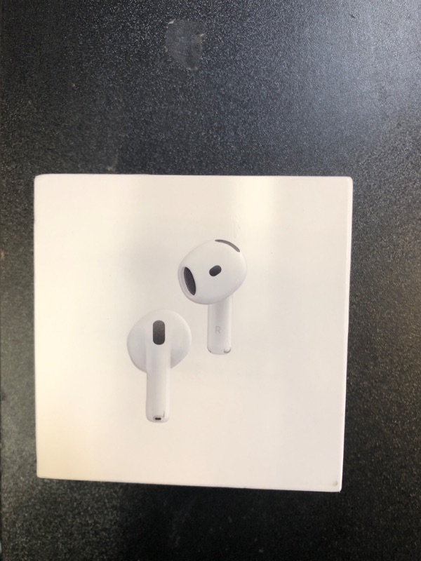 Photo 1 of Apple AirPods 4 Wireless Earbuds, Bluetooth Headphones, with Active Noise Cancellation, Adaptive Audio, Transparency Mode, Personalized Spatial Audio, USB-C Charging Case, Wireless Charging, H2 Chip
