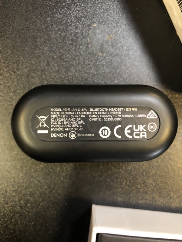 Photo 1 of Denon PerL Pro True Wireless Earbuds - Adaptive Active Headphones Wireless Noise Canceling, Masimo Adaptive Acoustic Technology, Spatial Audio, 32Hr Battery Life, Wirefree Charging, Black