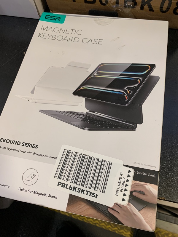 Photo 1 of ESR iPad Air 11 inch Case with Keyboard (M3/M2, 2025/2024), iPad Pro 11 (4th/3rd/2nd/1st Gen) & Air 5/4th Magic keyboard Case, Easy-Set Floating Cantilever Stand, Precision Multi-Touch Trackpad, Black