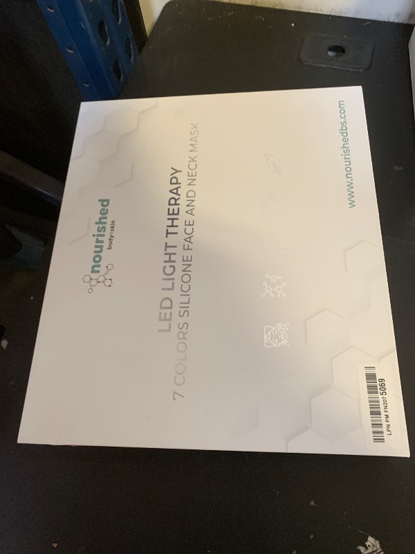 Photo 1 of Nourished Bodynskin LED Light Therapy Face & Neck Mask - Facial Skin Care Device - 7 Colors Red & Blue - Rejuvenation, Anti-aging Product for Wrinkles