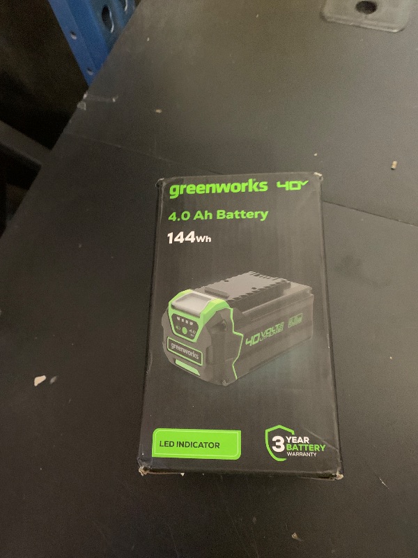 Photo 1 of Greenworks 40V 4.0Ah Lithium-Ion Battery (Genuine Greenworks Battery / 75+ Compatible Tools)