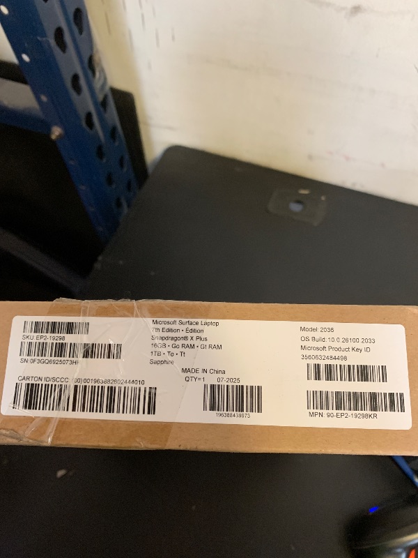 Photo 1 of Microsoft Surface Laptop 7 Copilot+PC 13.8" Touchscreen Snapdragon X Plus 16GB RAM 1TB SSD, Sapphire (Renewed)