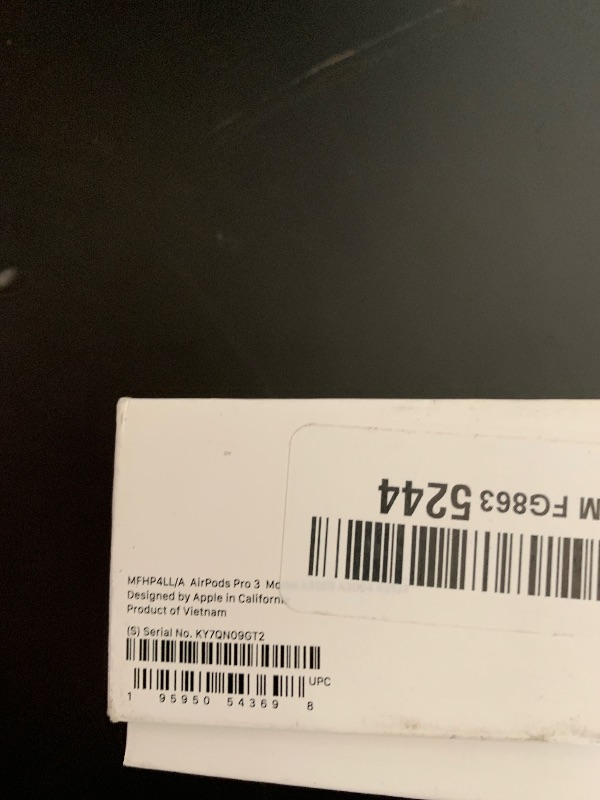 Photo 1 of Apple AirPods Pro 3 Wireless Earbuds, Active Noise Cancellation, Live Translation, Heart Rate Sensing,Hearing Aid Feature,Bluetooth Headphones,Spatial Audio, High-Fidelity Sound, USB-C Charging, White