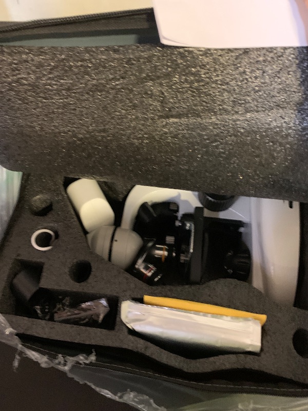 Photo 1 of Binocular Compound Microscope 40X-2000X, Research Grade Professional Microscope with Dual Mechanical Stages and Coaxial Coarse/Fine Focus Knobs, Built-in Electronic Eyepieces, Adult Microscope