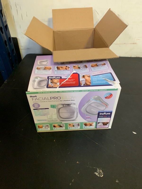 Photo 1 of Shark FacialPro Glow at-Home Hydro-Powered Facial System with DePuffi Hot & Cold Therapy – Professional Spa Skincare Device for Pore Cleansing, Hydration, & Radiant Glow, Lilac, FH320PL