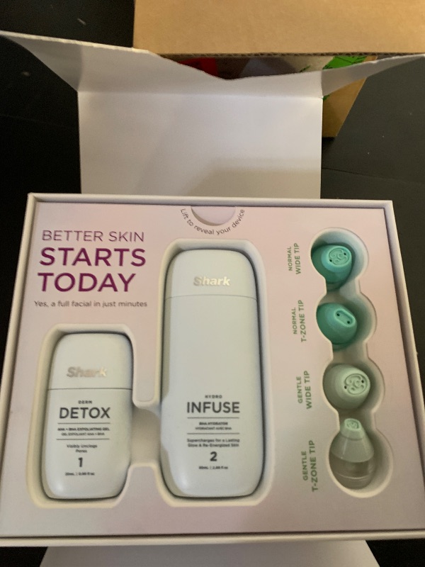 Photo 1 of Shark FacialPro Glow at-Home Hydro-Powered Facial System with DePuffi Hot & Cold Therapy – Professional Spa Skincare Device for Pore Cleansing, Hydration, & Radiant Glow, Lilac, FH320PL