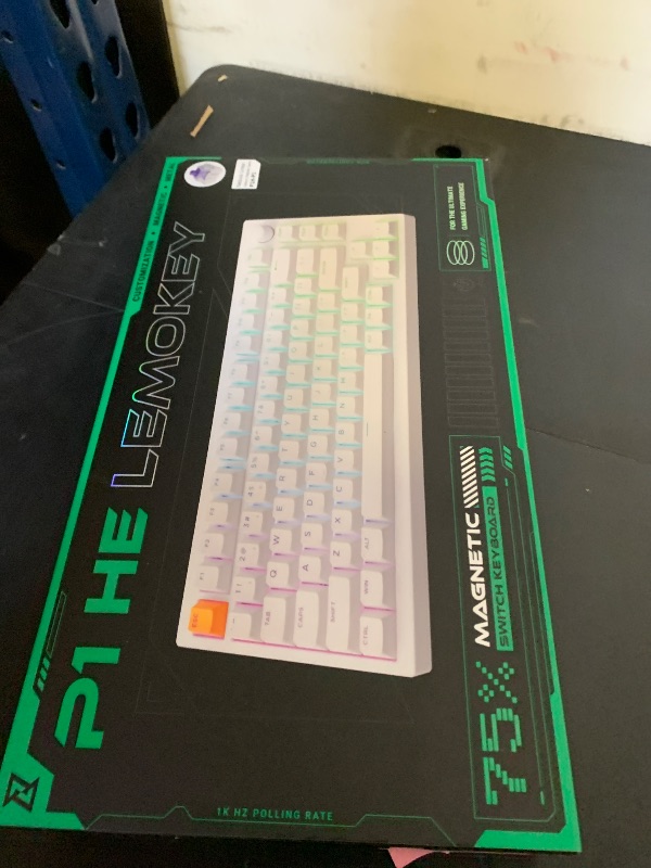 Photo 1 of LEMOKEY P1 HE 75% Wireless Custom Mechanical Gaming Keyboard with Gateron Double-Rail Magnetic Switches Knob Version, QMK 2.4 GHz Bluetooth 5.2 RGB Backlight Compatible with Mac Windows Linux-White