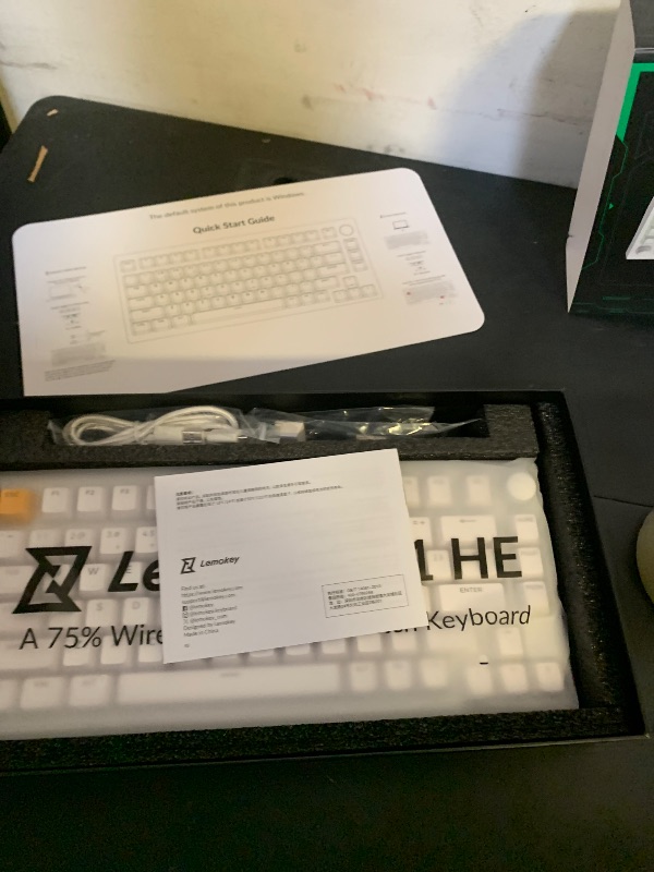 Photo 1 of LEMOKEY P1 HE 75% Wireless Custom Mechanical Gaming Keyboard with Gateron Double-Rail Magnetic Switches Knob Version, QMK 2.4 GHz Bluetooth 5.2 RGB Backlight Compatible with Mac Windows Linux-White