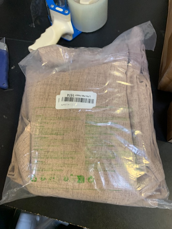 Photo 1 of NICETOWN 100% Blackout Curtains for Kitchen with Grey Liner, Rod Pocket & Back Tab Thermal Insulated Flax Textured Full Light Blocking Window Draperies for Nursery(Burlap, 2 Panels, 42" W x 63" L)