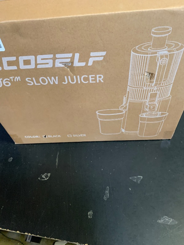 Photo 1 of ECOSELF Cold Press Juicer with 3 Filters (For Juice/Sorbet/Nut Milk), Juicer Machines With 6.0" Wide Mouth Hopper, Self Feeding & Hands-Free Design, Juicer for Family Gathering Party, With Pusher